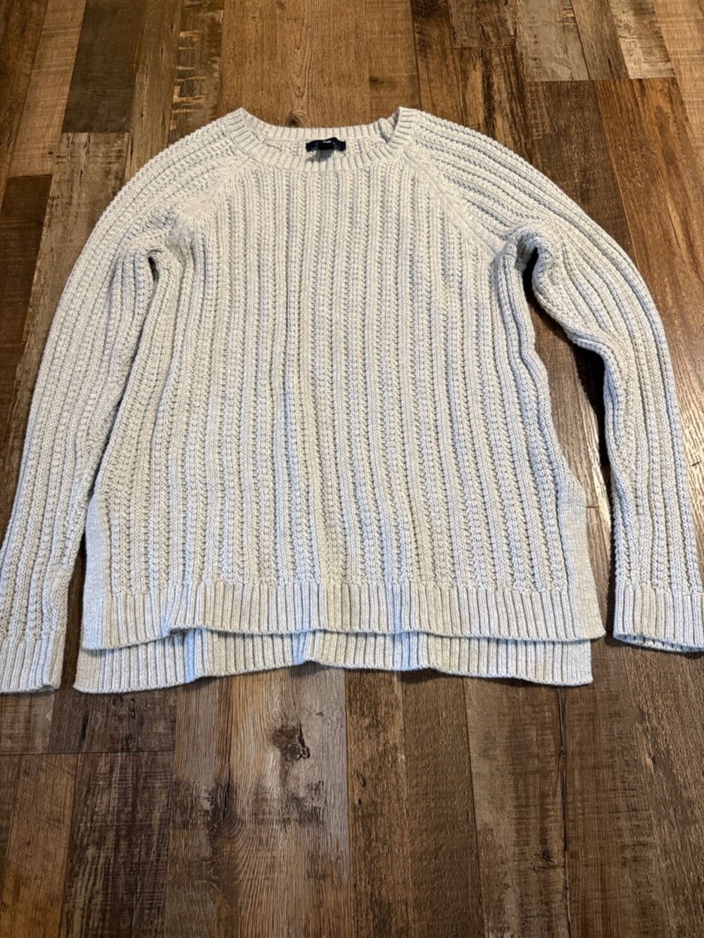 GAP gray Cable Knit Crewneck Sweater